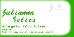 julianna velics business card